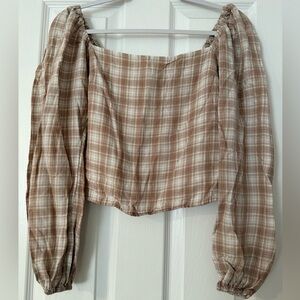 Flannel/ Plaid Crop top